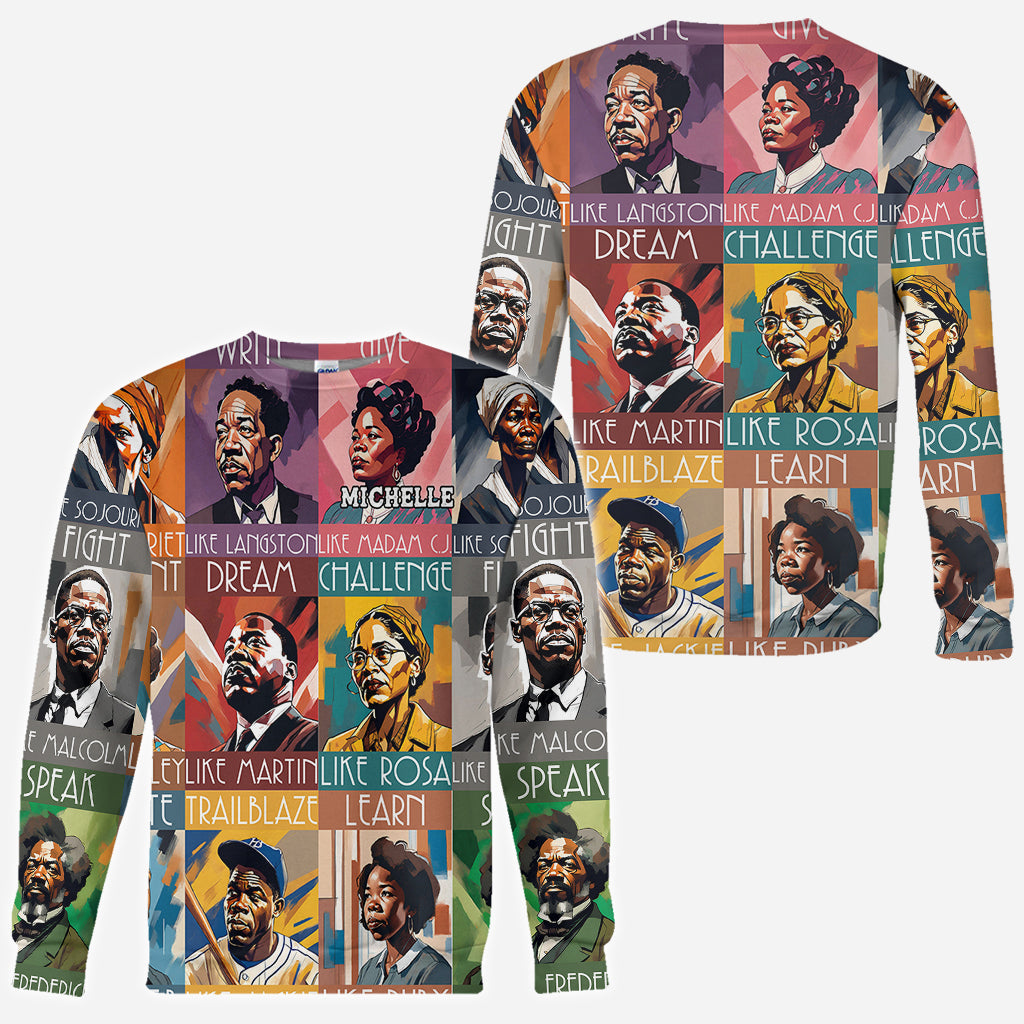 Dream Like Martin Lead Like Harriet - Personalized African American All Over Shirt