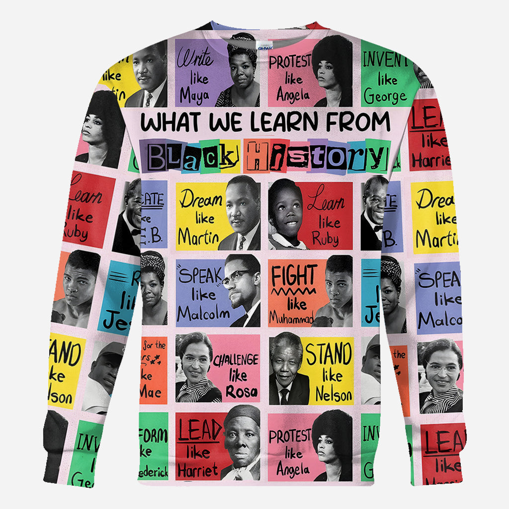 What We Learn From Black History - African American All Over Shirt