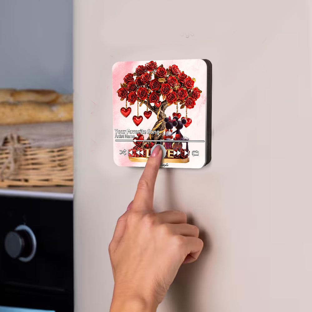 True Love - Personalized Mouse Music Fridge Magnet