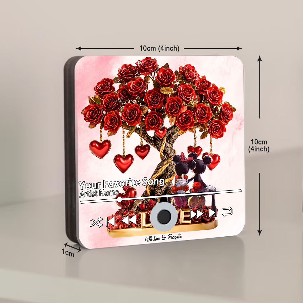 True Love - Personalized Mouse Music Fridge Magnet
