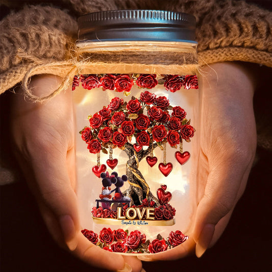 True Love - Personalized Mouse Mason Jar Light