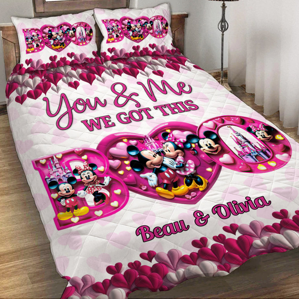 You And Me We Got This - Personalized Mouse Quilt Set