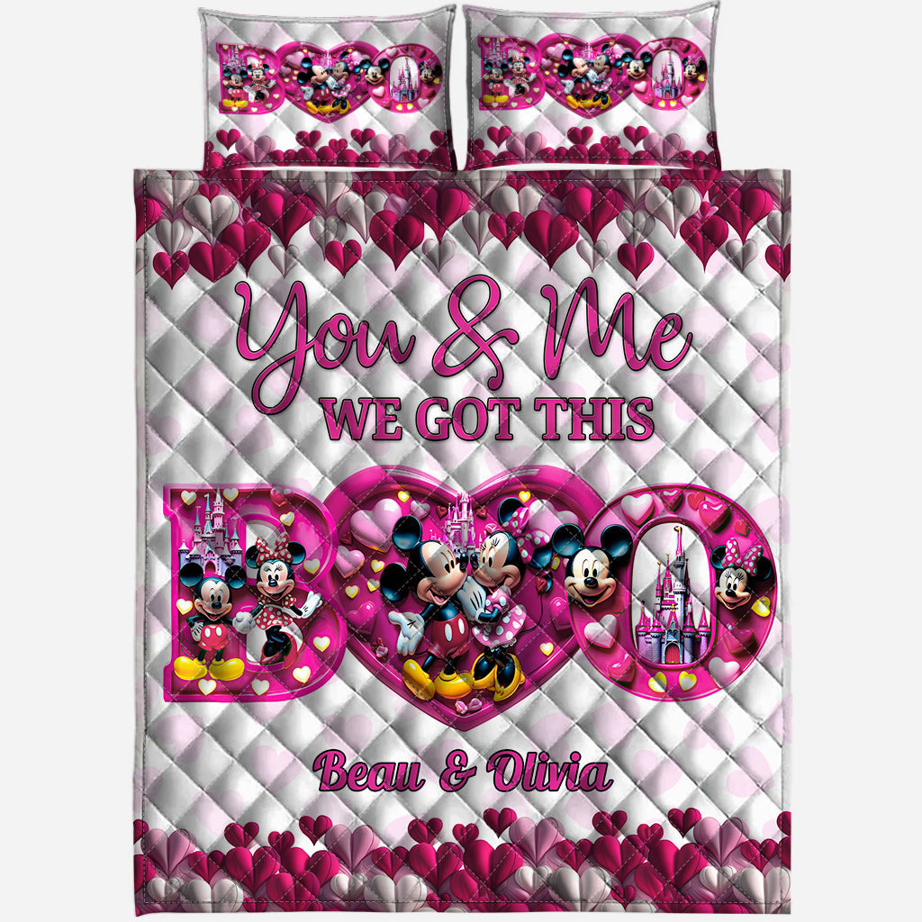 You And Me We Got This - Personalized Mouse Quilt Set