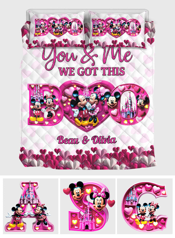 You And Me We Got This - Personalized Mouse Quilt Set