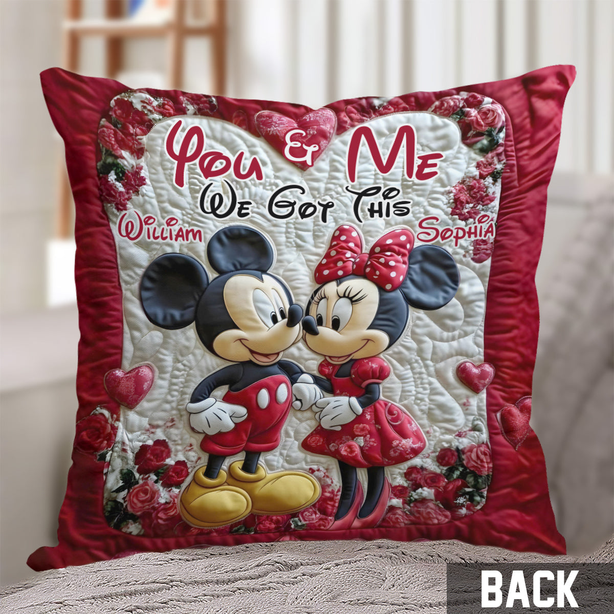 You And Me We Got This - Personalized Mouse Throw Pillow