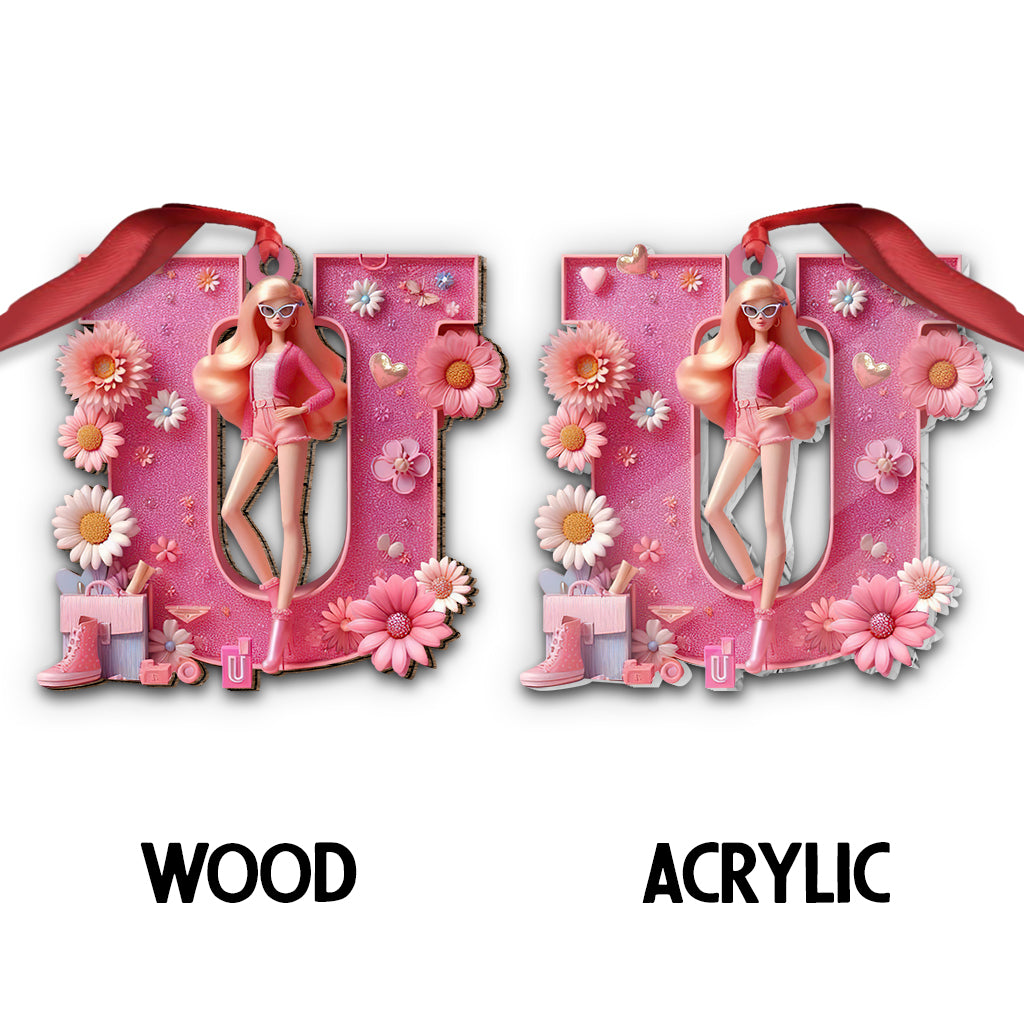 Any Letter, Doll Alphabet - Personalized Plastic Doll Ornament