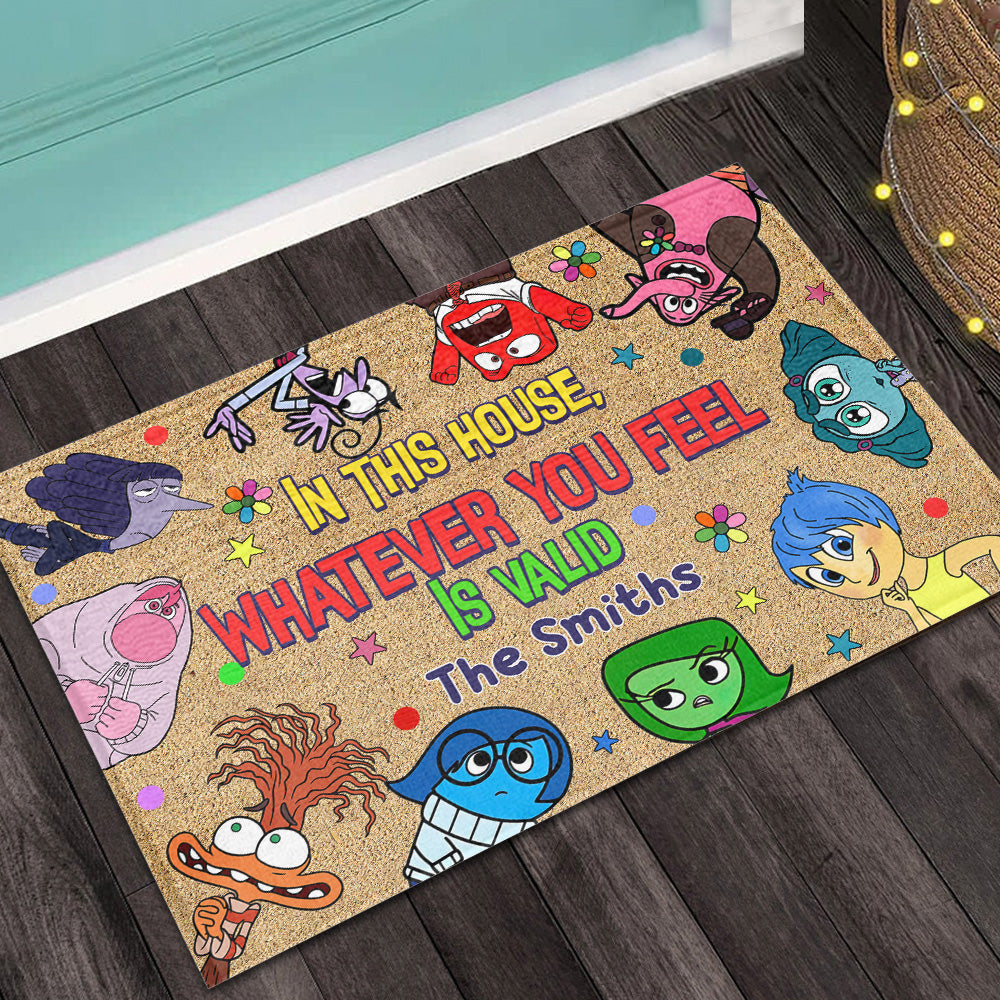It's Ok To Feel All The Feels - Personalized Doormat