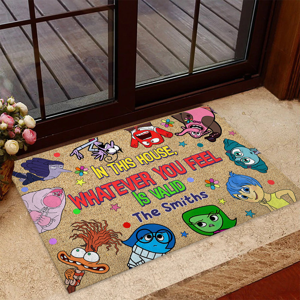 It's Ok To Feel All The Feels - Personalized Doormat