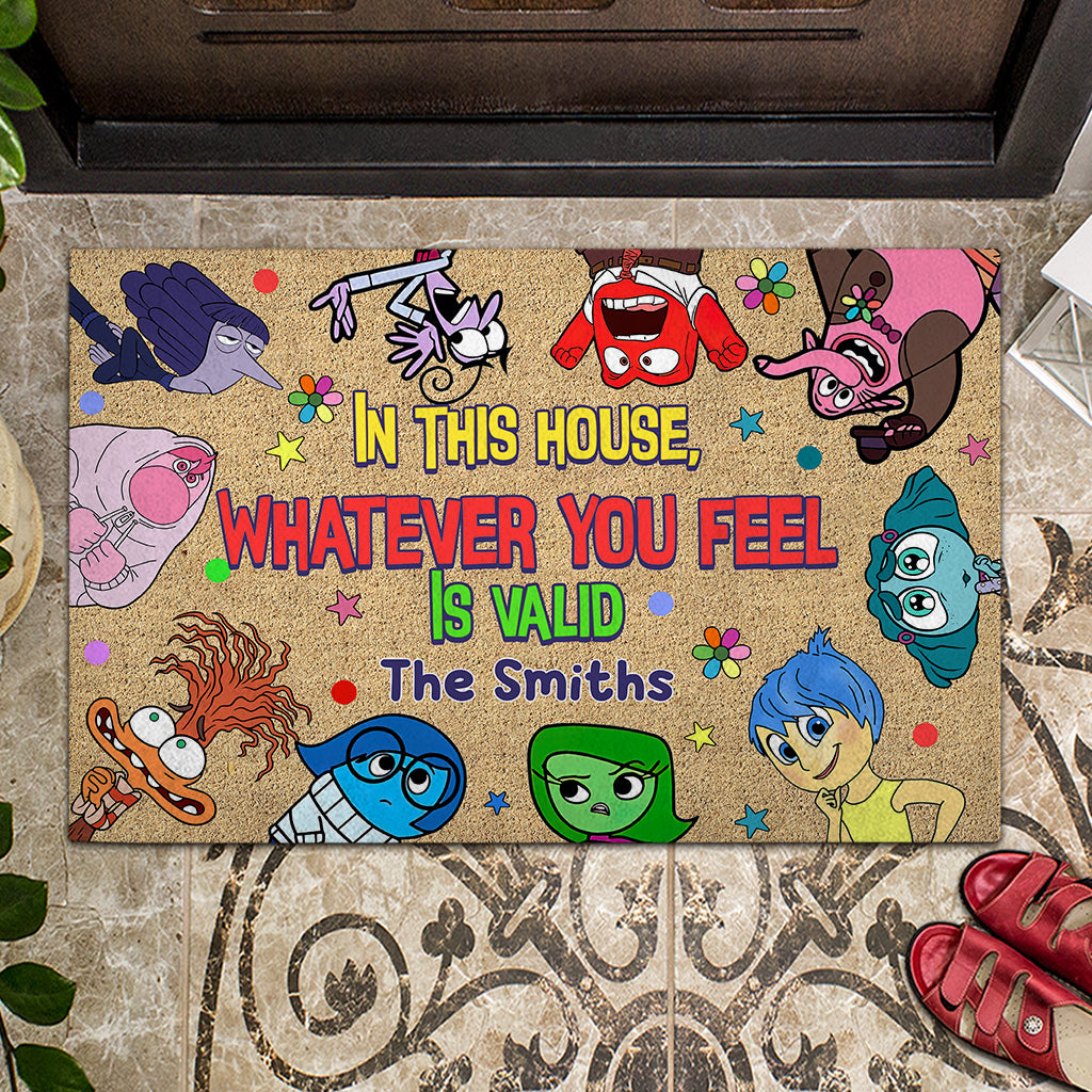 It's Ok To Feel All The Feels - Personalized Doormat
