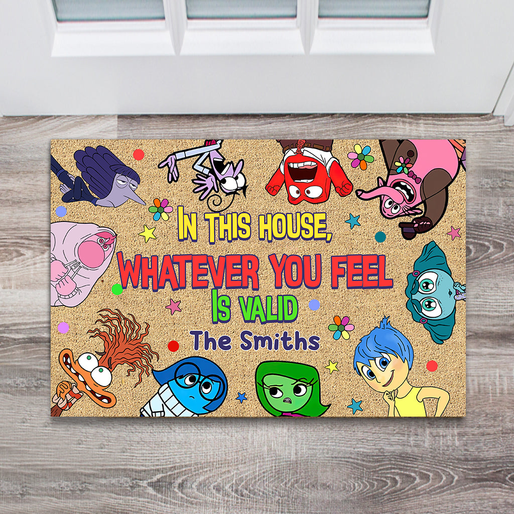 It's Ok To Feel All The Feels - Personalized Doormat