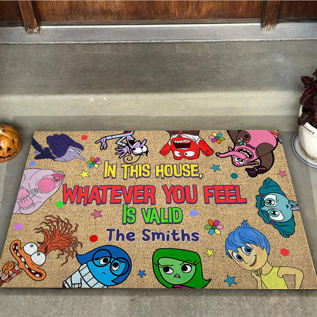It's Ok To Feel All The Feels - Personalized Doormat