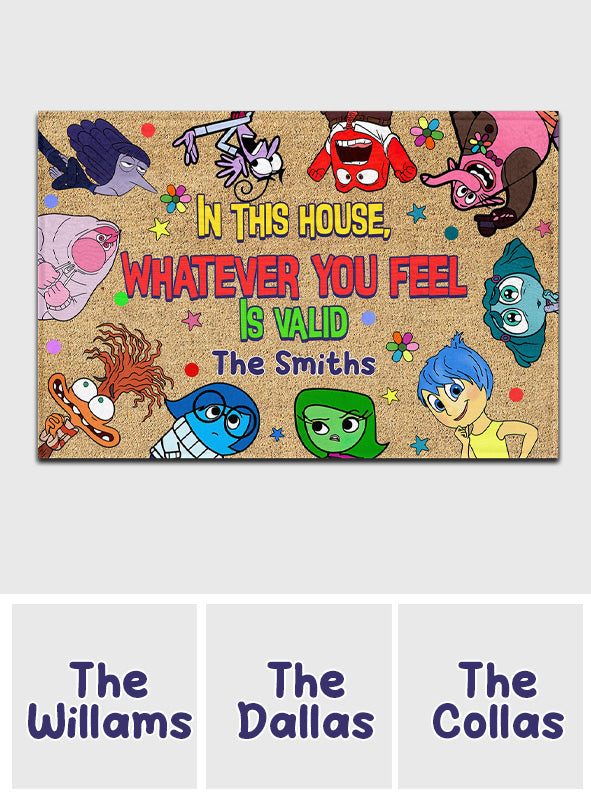 It's Ok To Feel All The Feels - Personalized Doormat