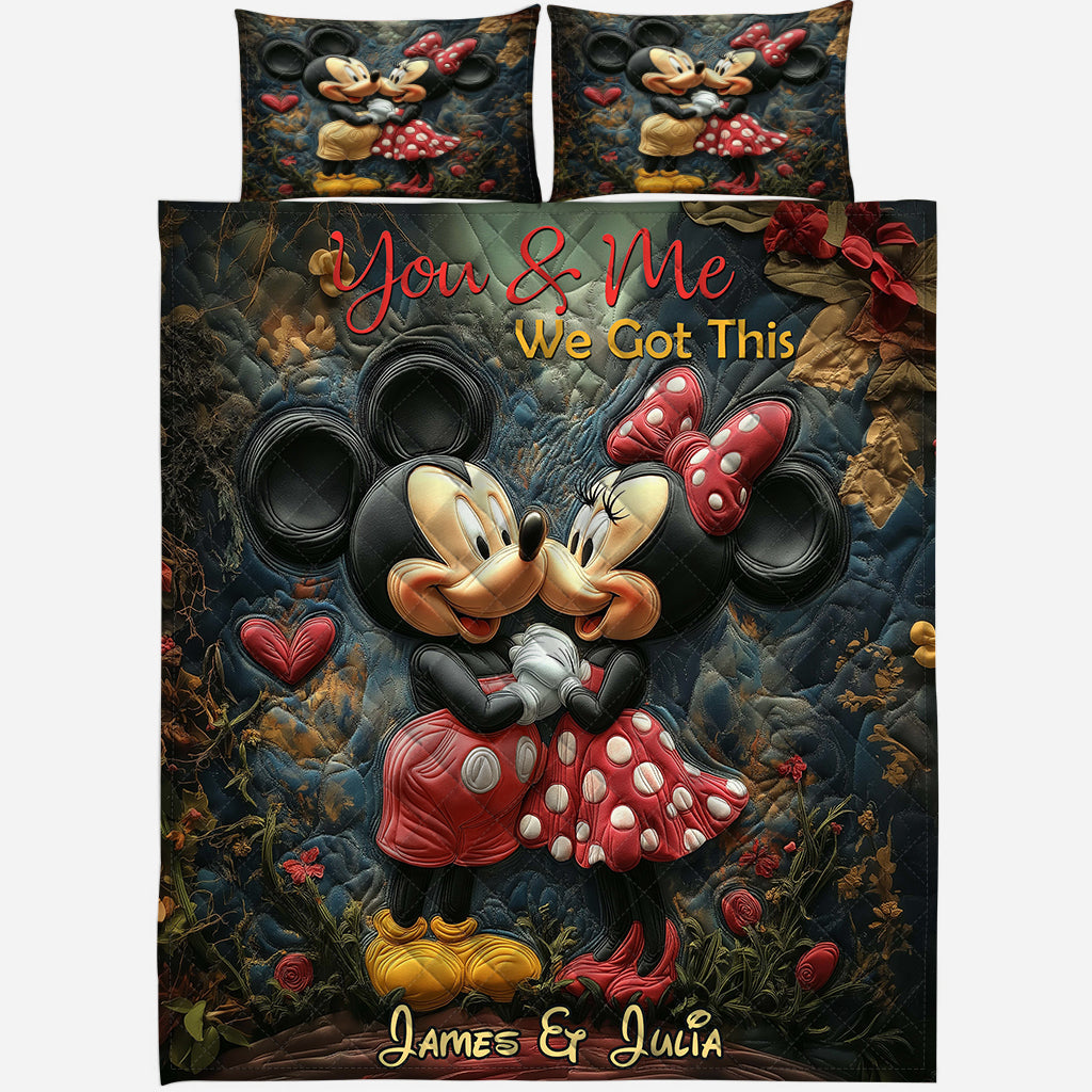 You And Me We Got This - Personalized Mouse Quilt Set
