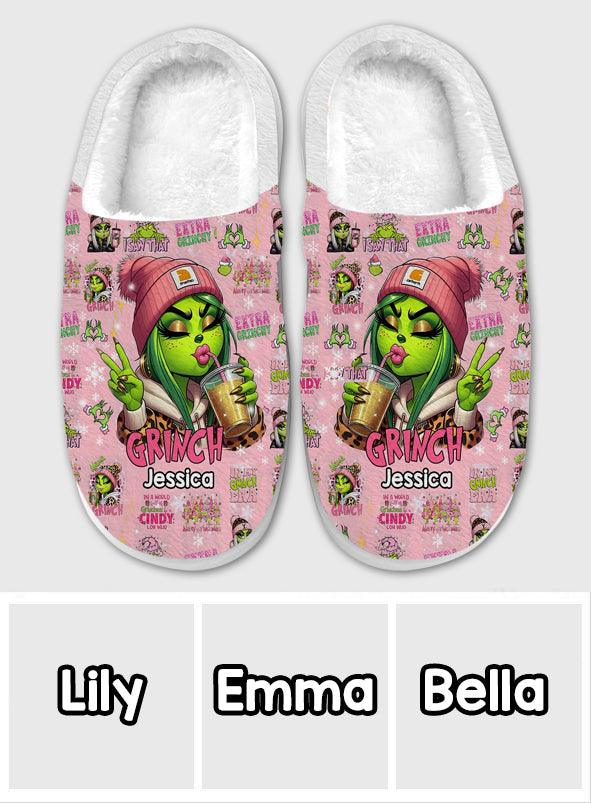 Pinky - Personalized Stole Christmas Slippers