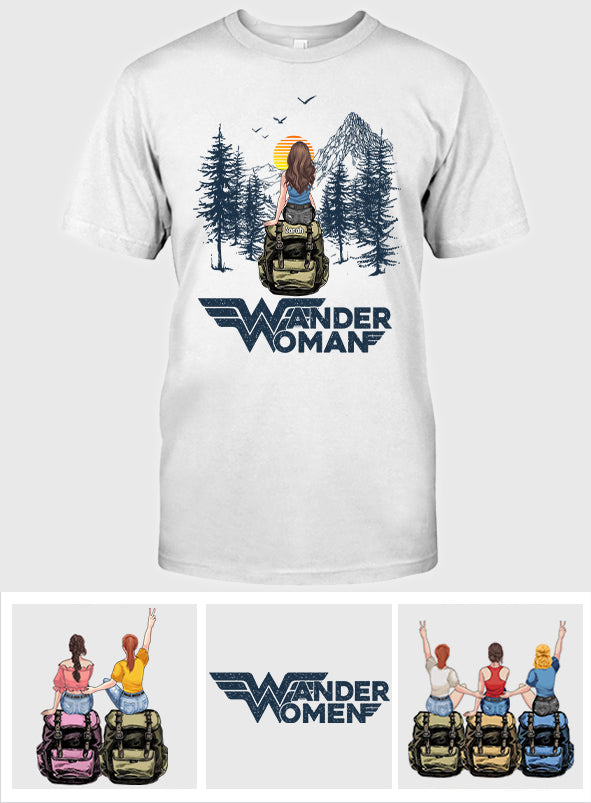 Wander Woman - Personalized Hiking T-shirt And Hoodie