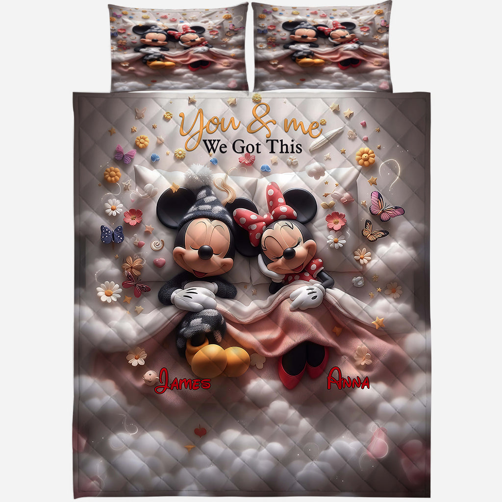 You & Me We Got This - Personalized Mouse Quilt Set