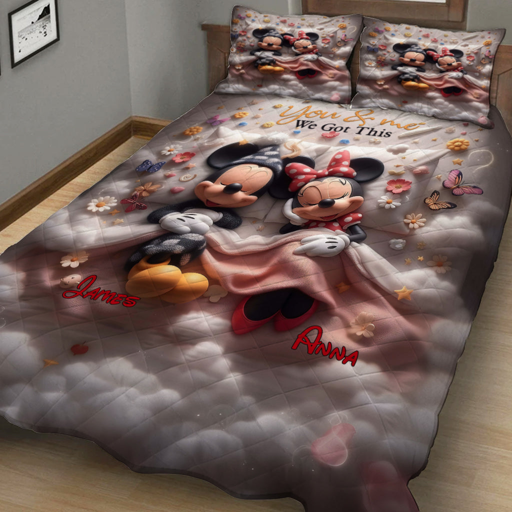 You & Me We Got This - Personalized Mouse Quilt Set