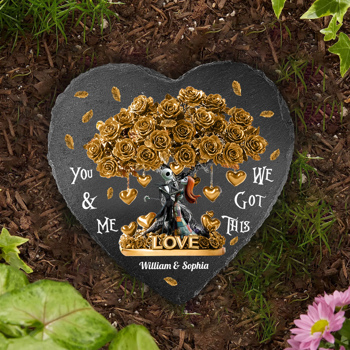 Tree Of Love - Personalized Nightmare Heart Shaped Stone