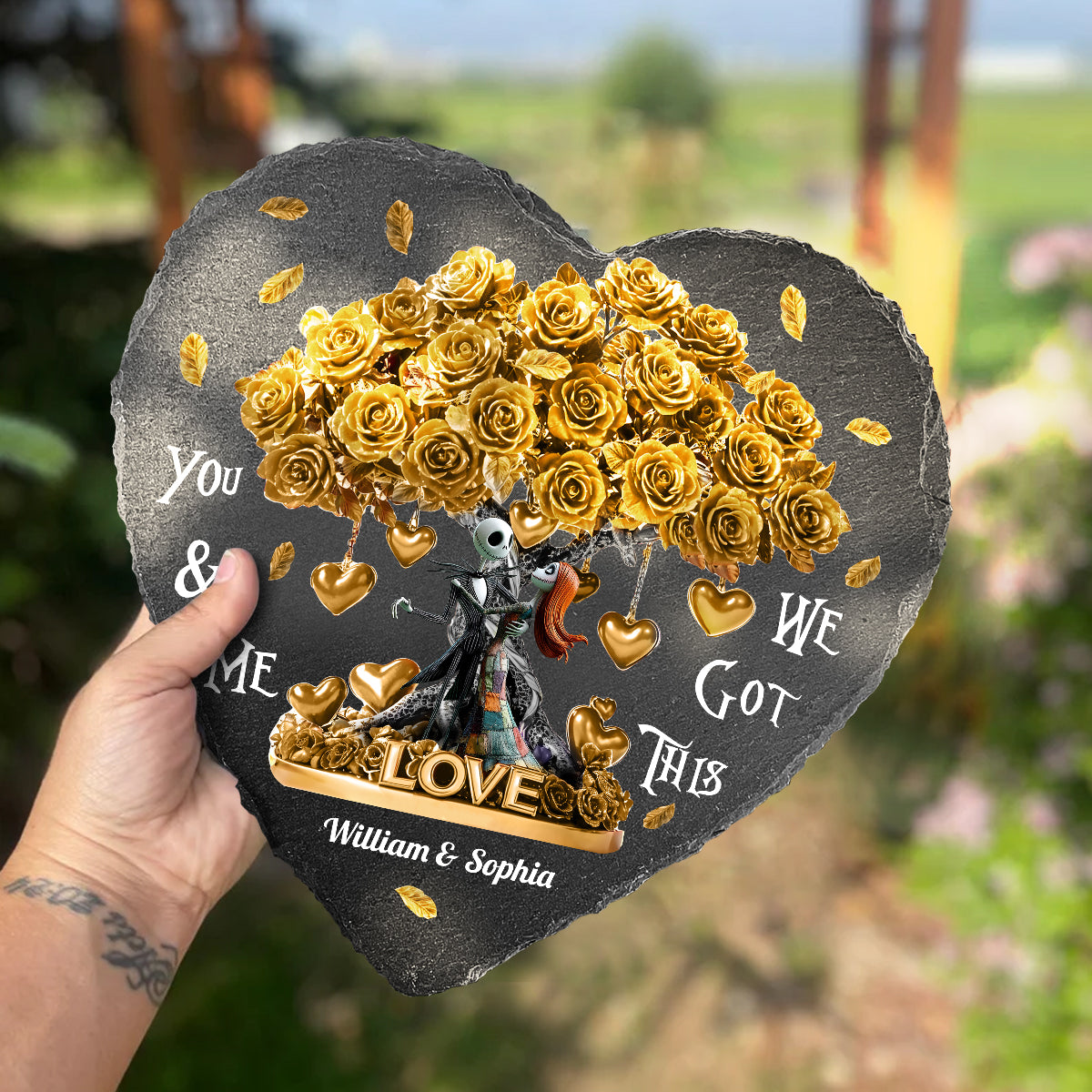 Tree Of Love - Personalized Nightmare Heart Shaped Stone