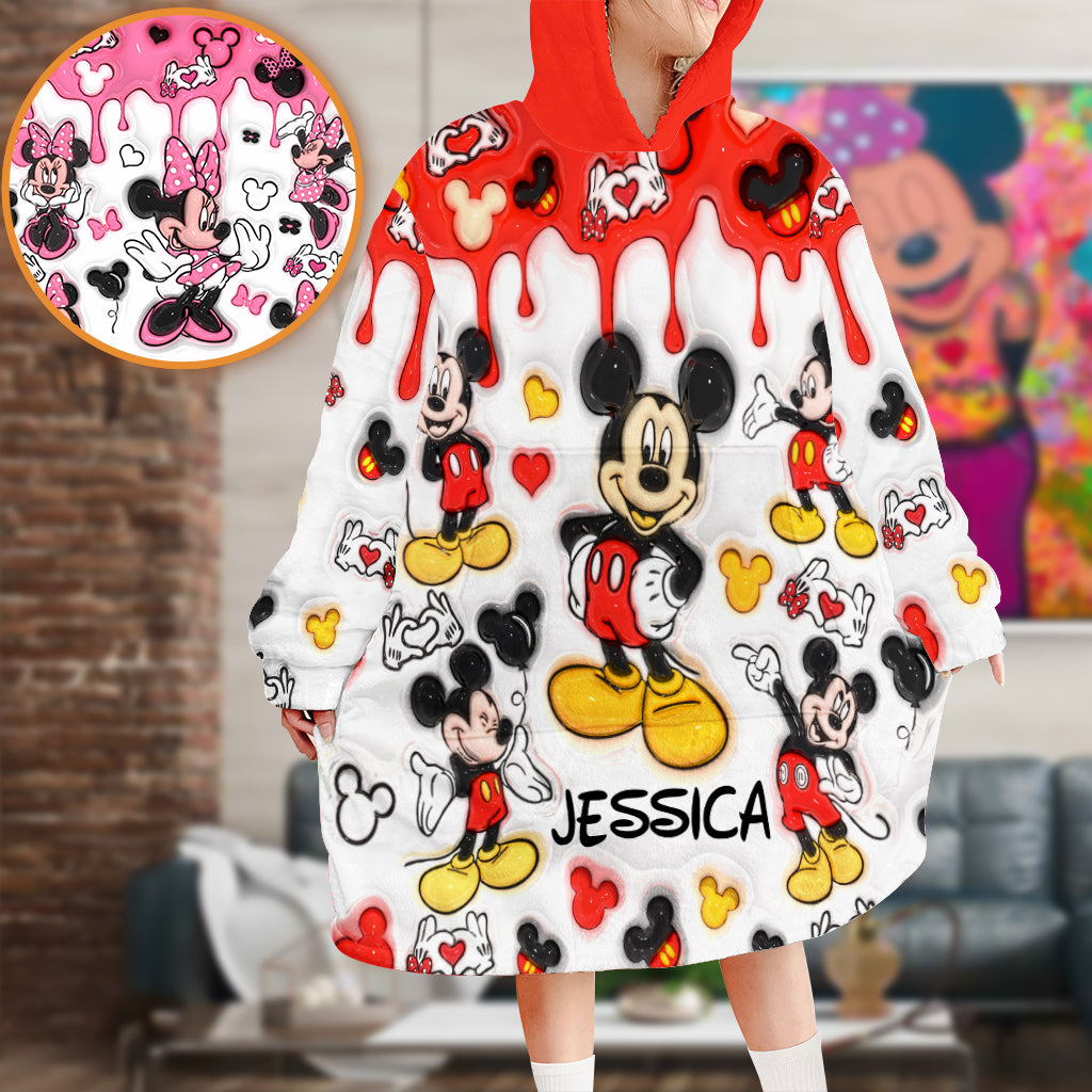 Magic World - Personalized Mouse Blanket Hoodie