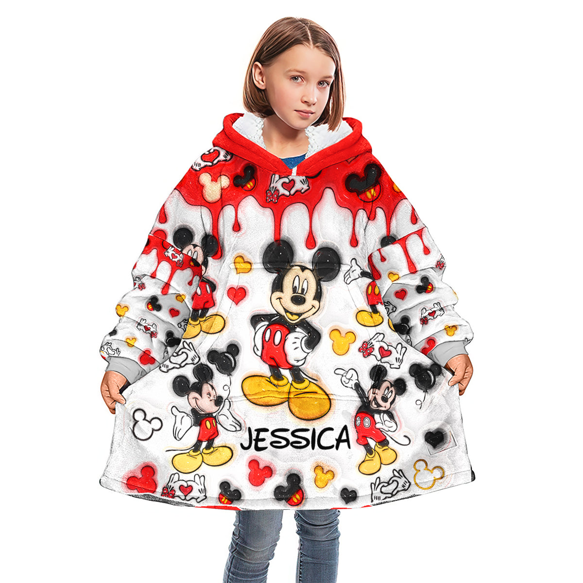 Magic World - Personalized Mouse Blanket Hoodie