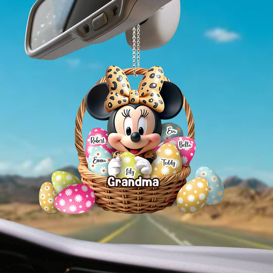 Best Grandma/ Mom Ever - Personalized Mouse Car Ornament