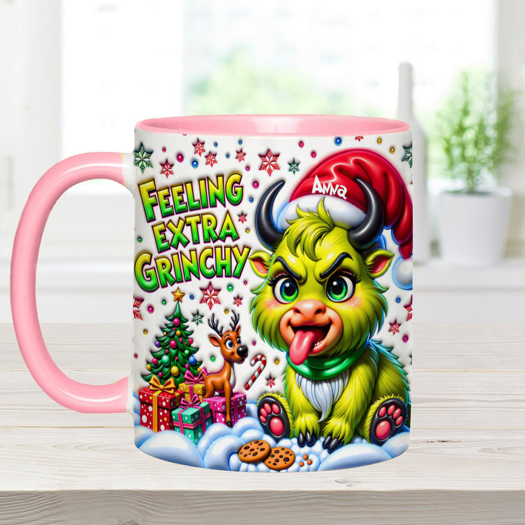 Extra Grinchy - Personalized Accent Mug