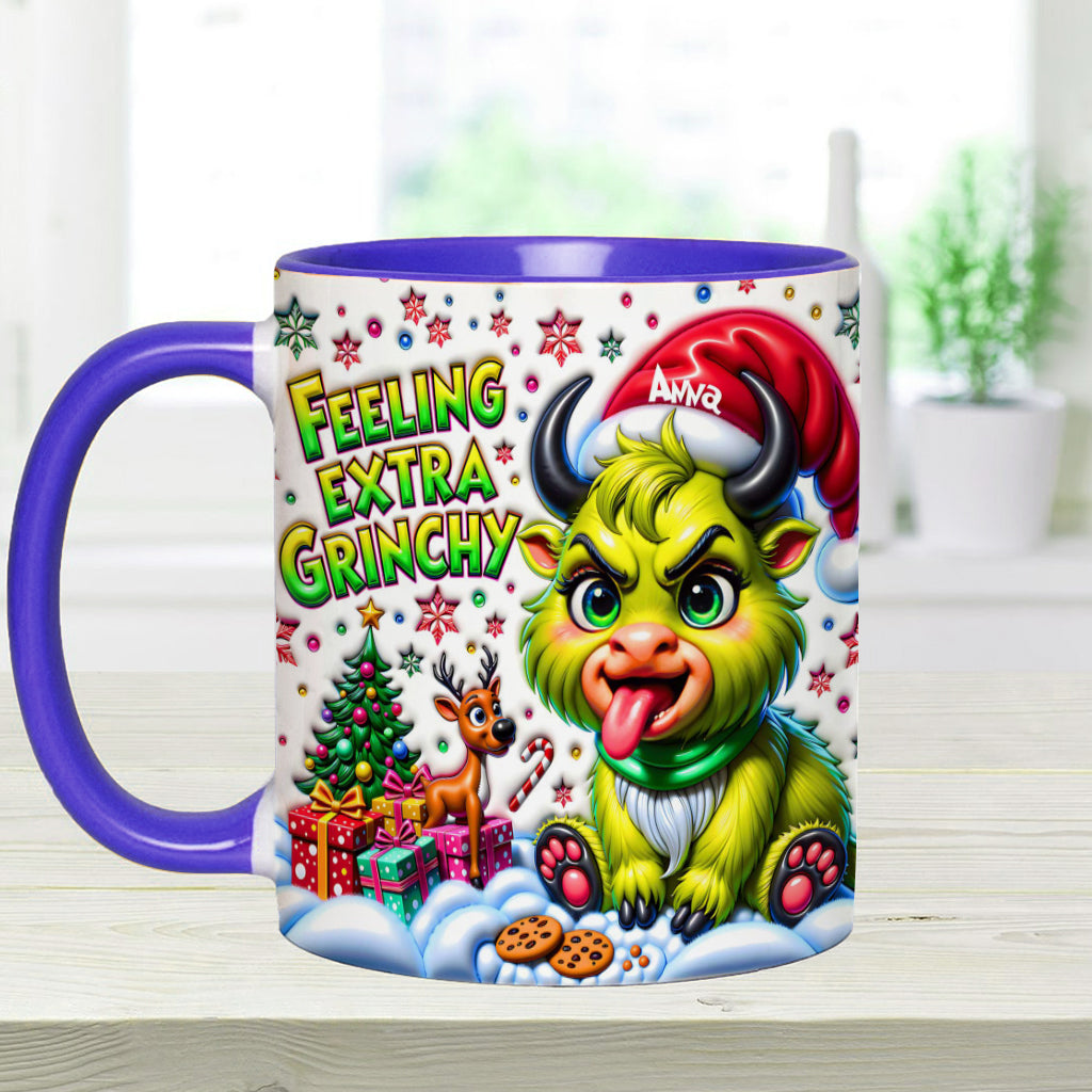 Extra Grinchy - Personalized Accent Mug