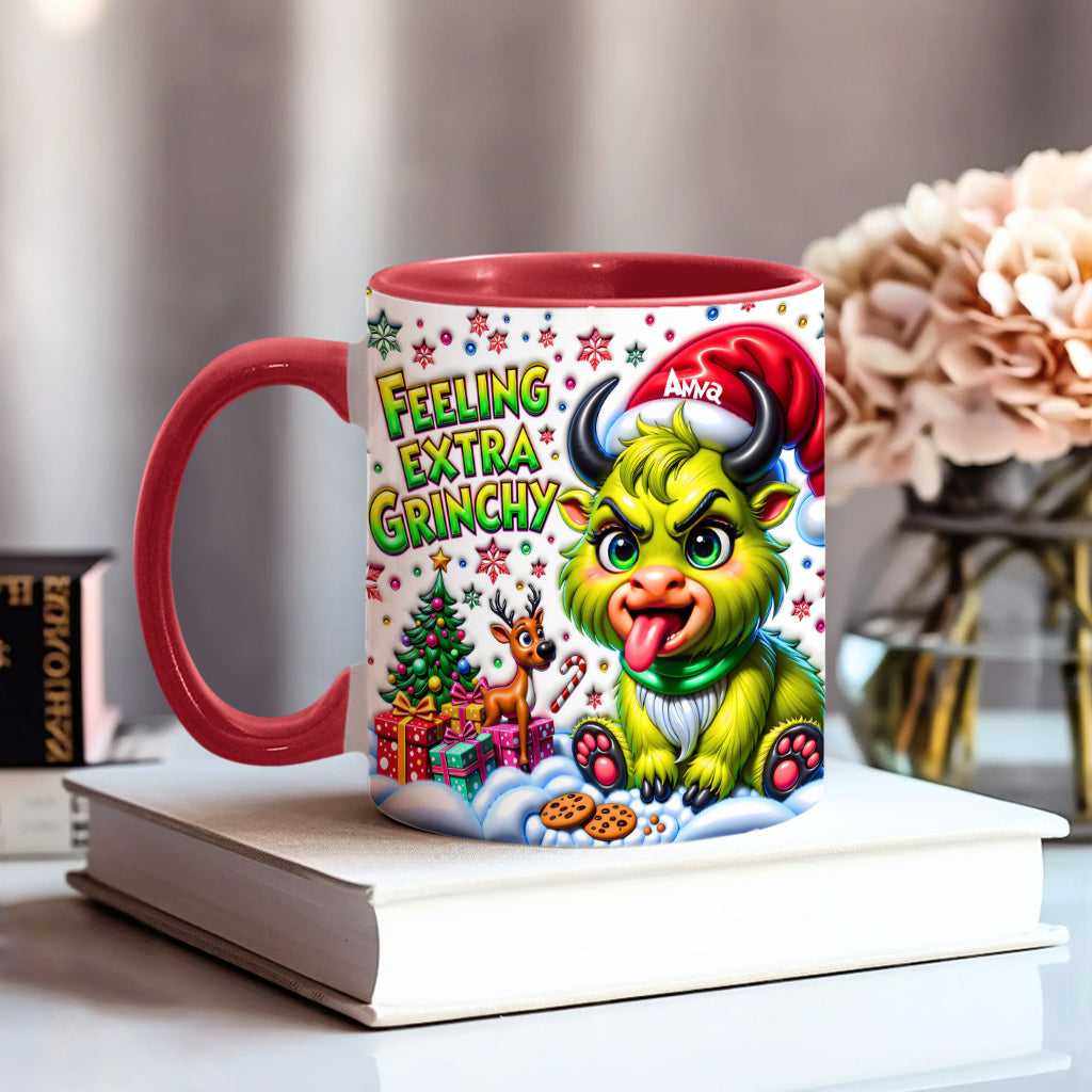 Extra Grinchy - Personalized Accent Mug