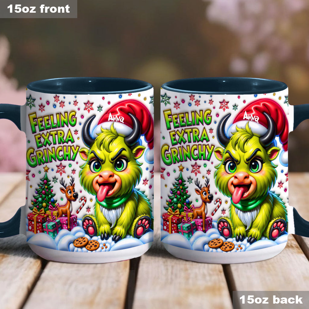Extra Grinchy - Personalized Accent Mug