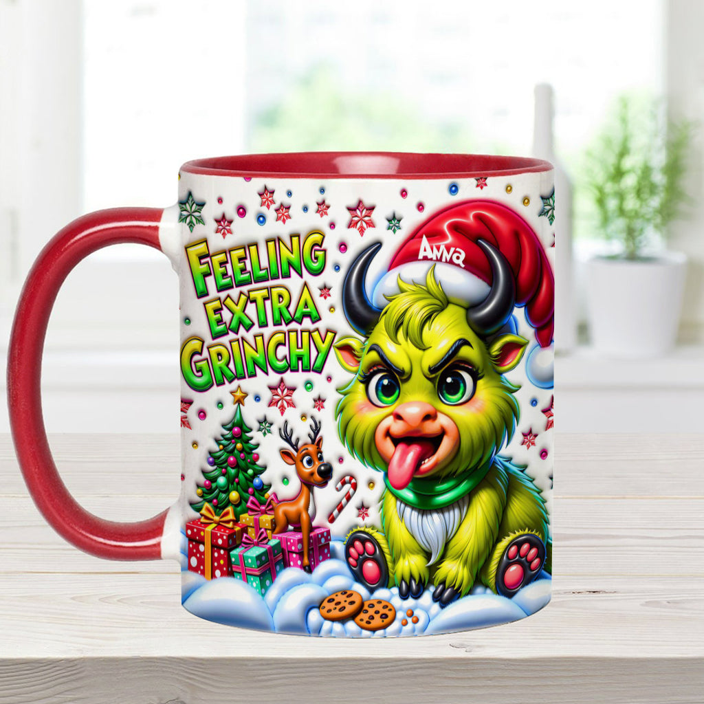 Extra Grinchy - Personalized Accent Mug