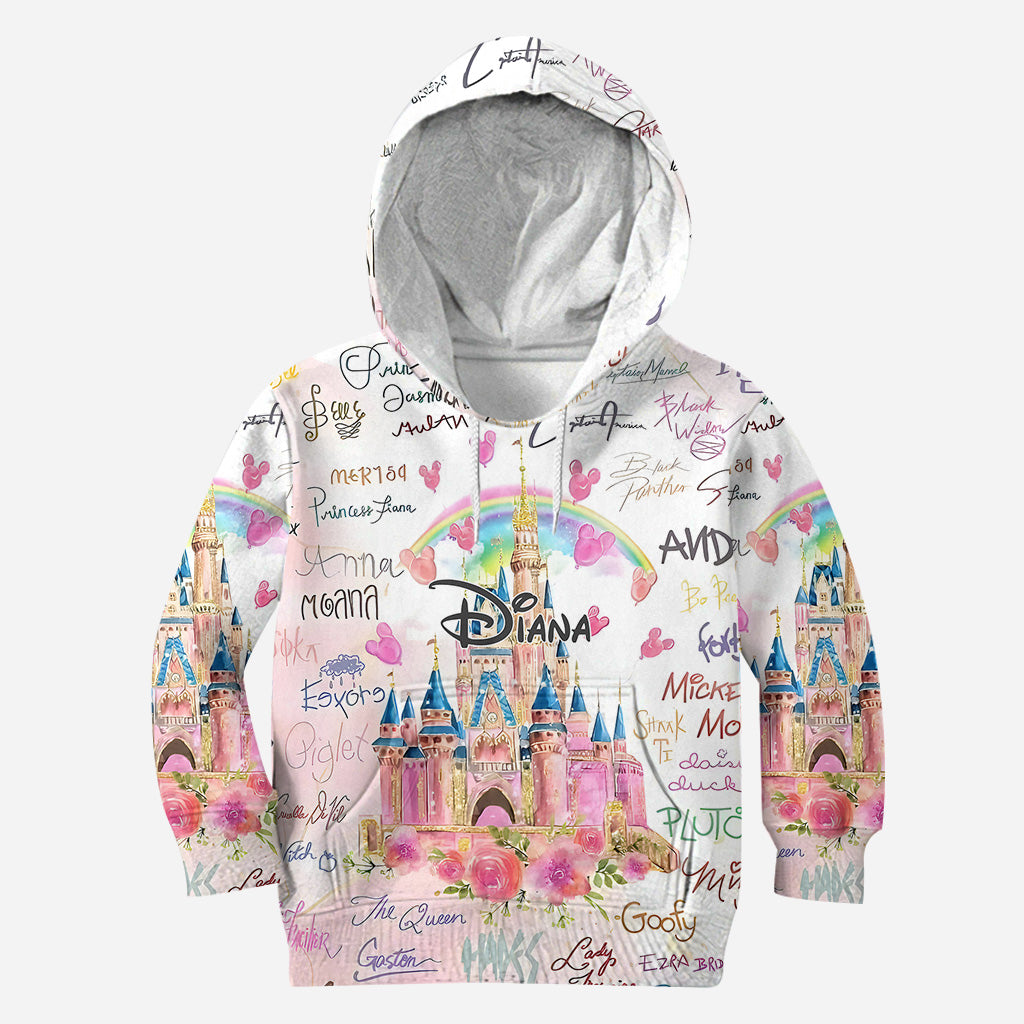 Pink Xmas - Personalized Mouse Hoodie and Leggings