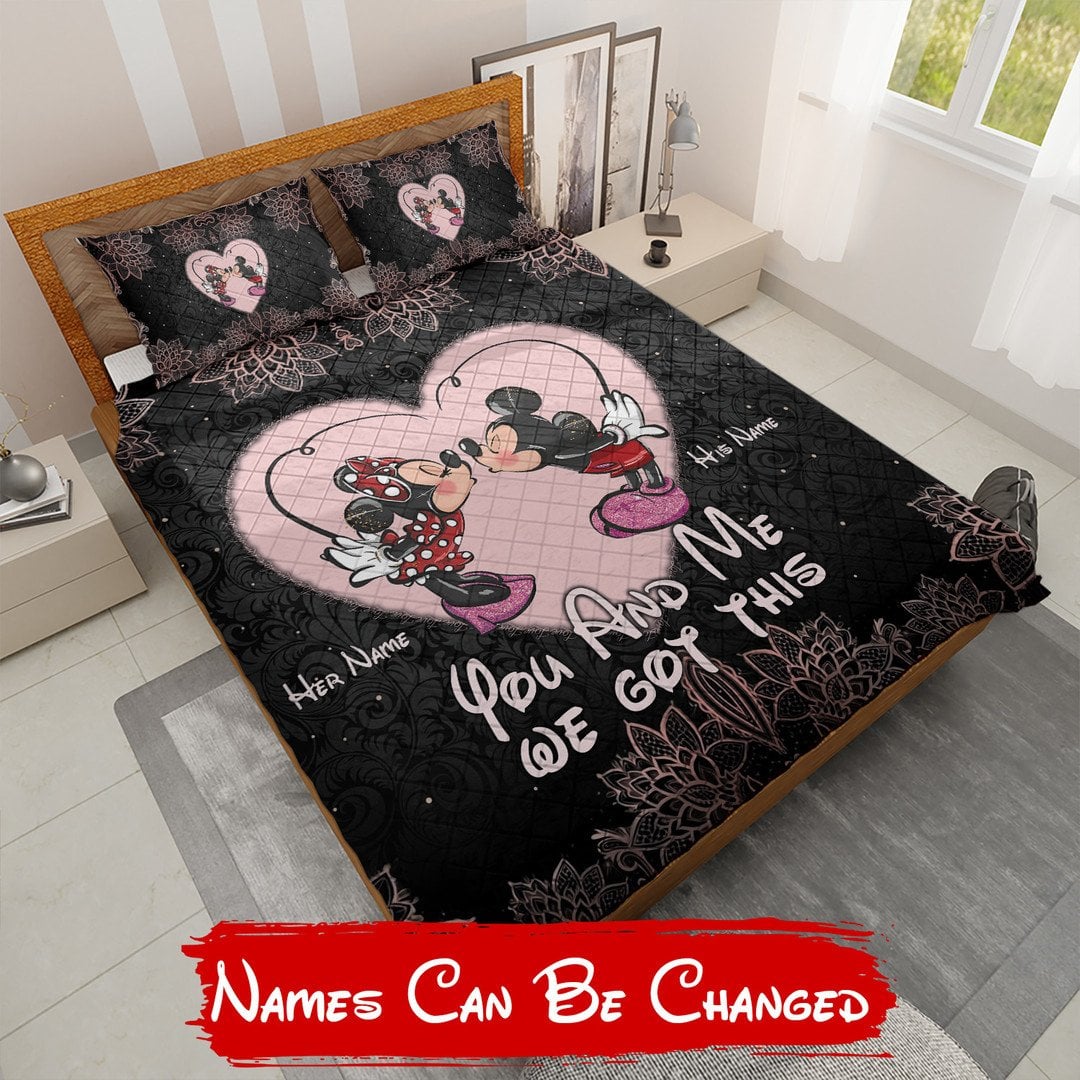 You And I We Got This - Personalized Mouse Quilt Set