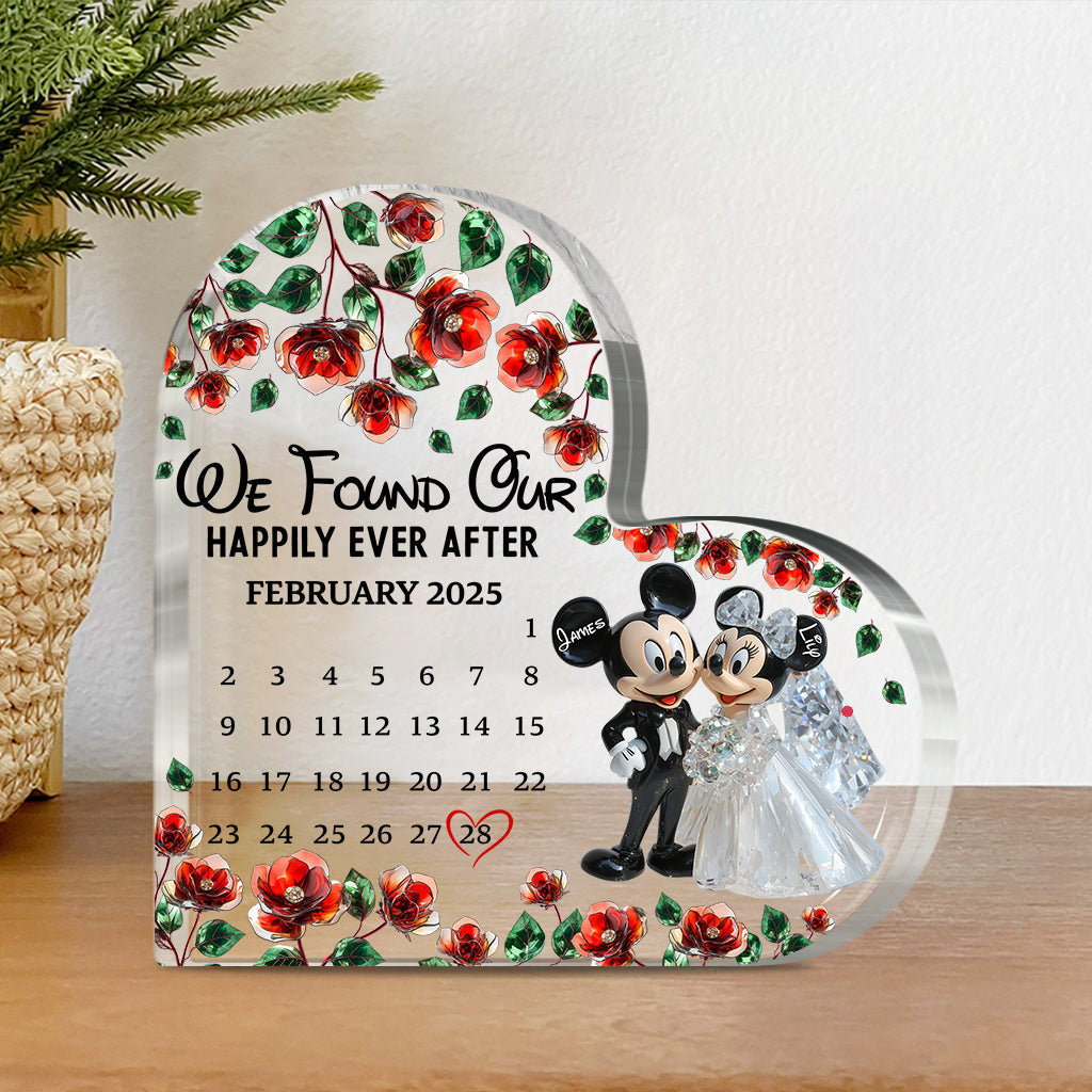 We Found Our Happily Ever After - Personalized Mouse Custom Shaped Acrylic Plaque