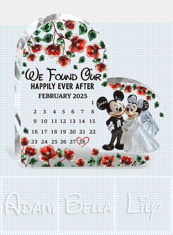 We Found Our Happily Ever After - Personalized Mouse Custom Shaped Acrylic Plaque