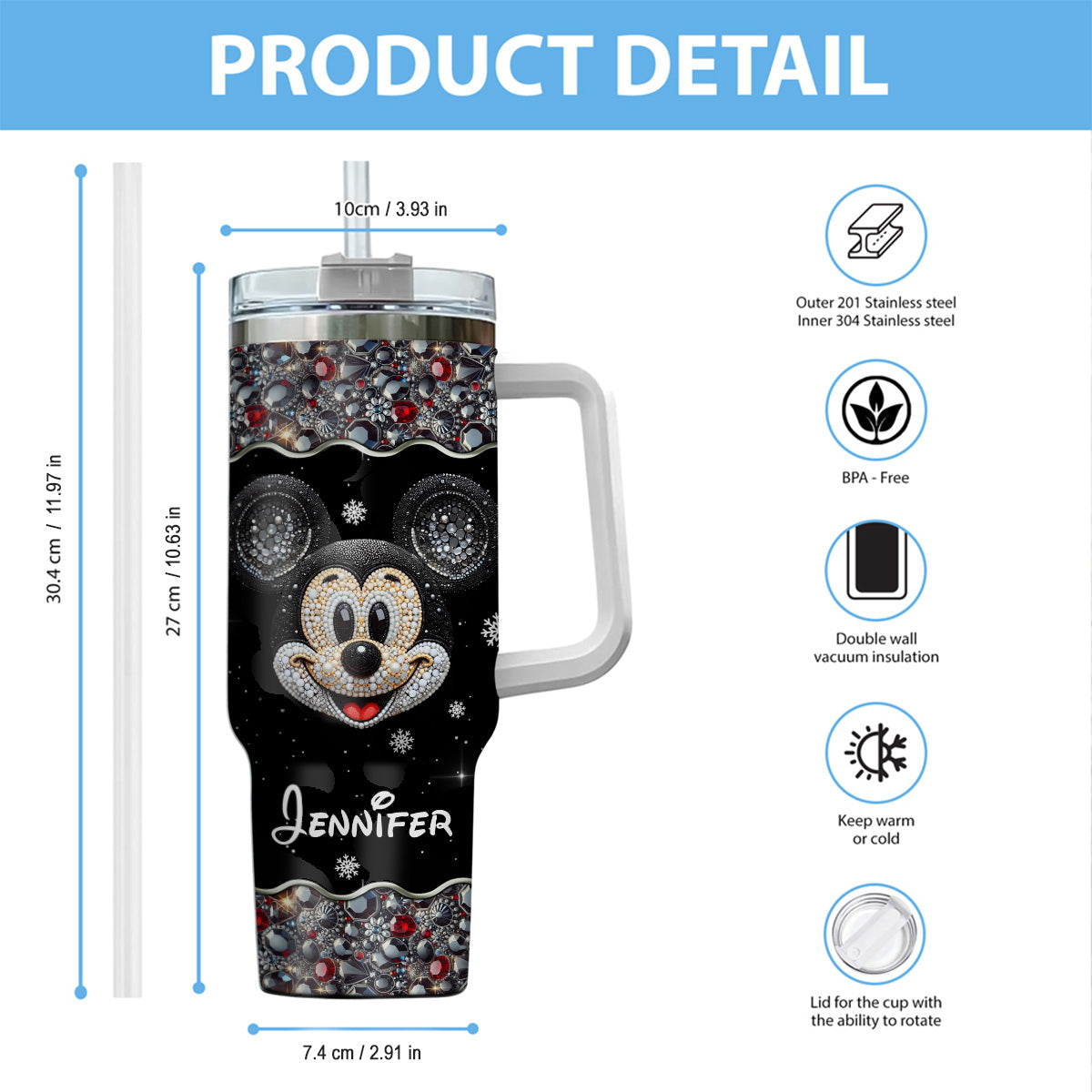 Magical Day - Personalized Mouse Tumbler With Handle