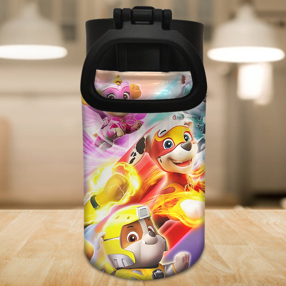 Cool Chasing Alphabet - Personalized Kids Water Bottle