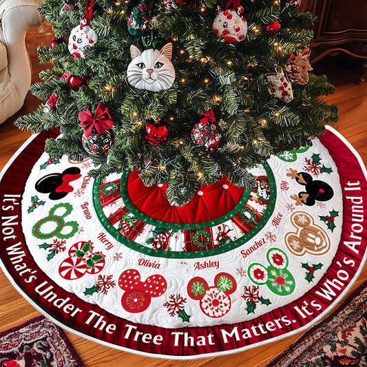Merry Christmas - Personalized Mouse Tree Skirt