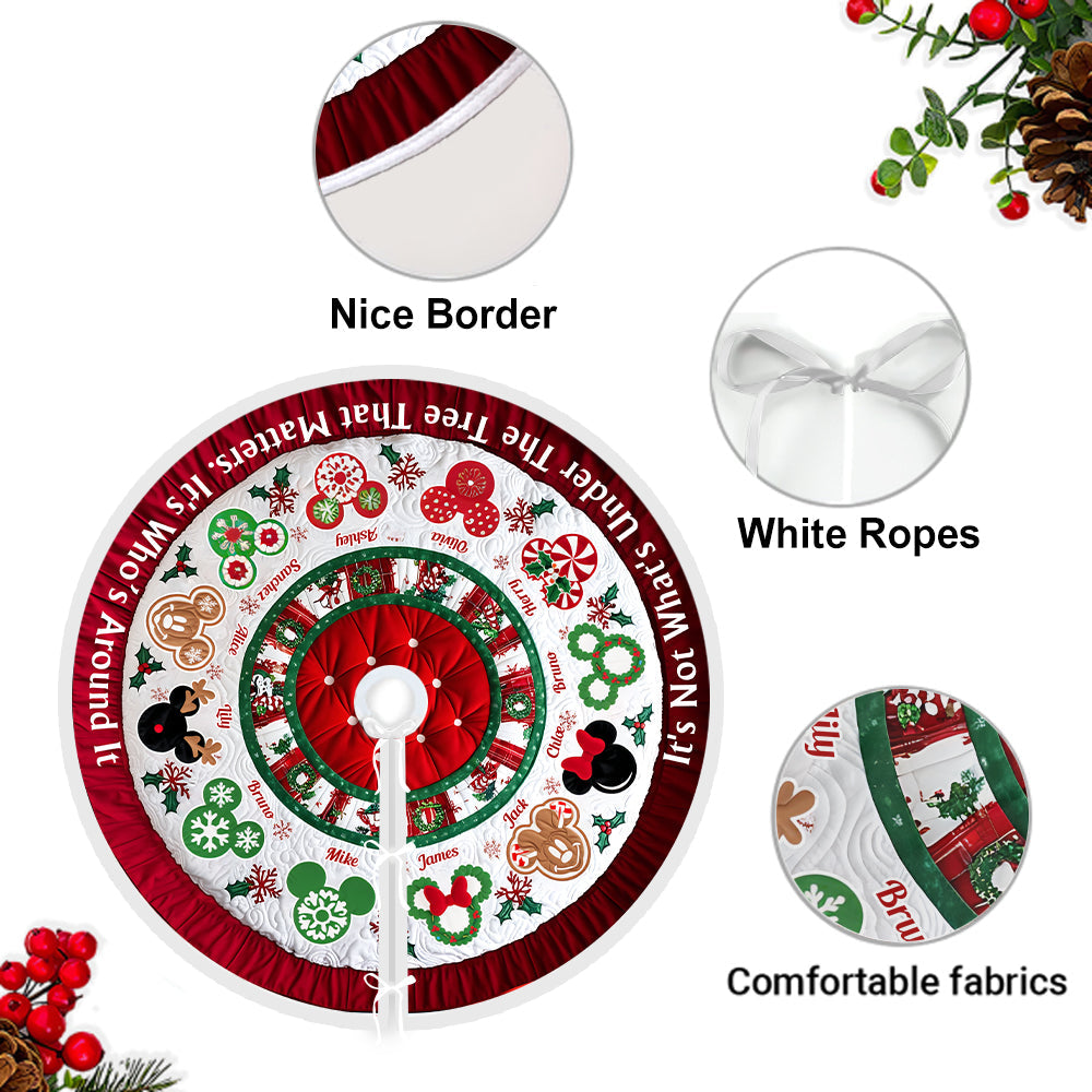 Merry Christmas - Personalized Mouse Tree Skirt