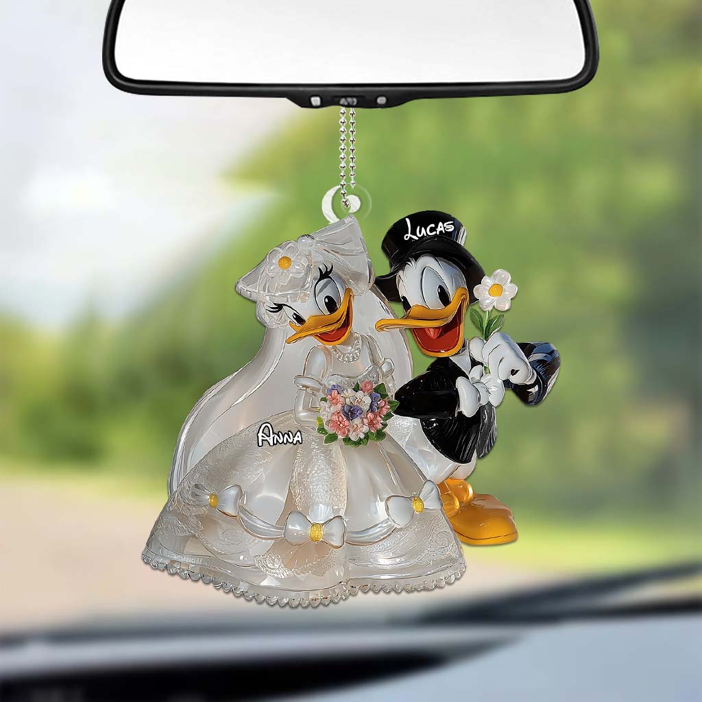 Cute Married Couple - Personalized Mouse Car Ornament