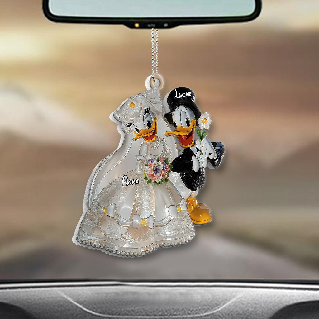 Cute Married Couple - Personalized Mouse Car Ornament