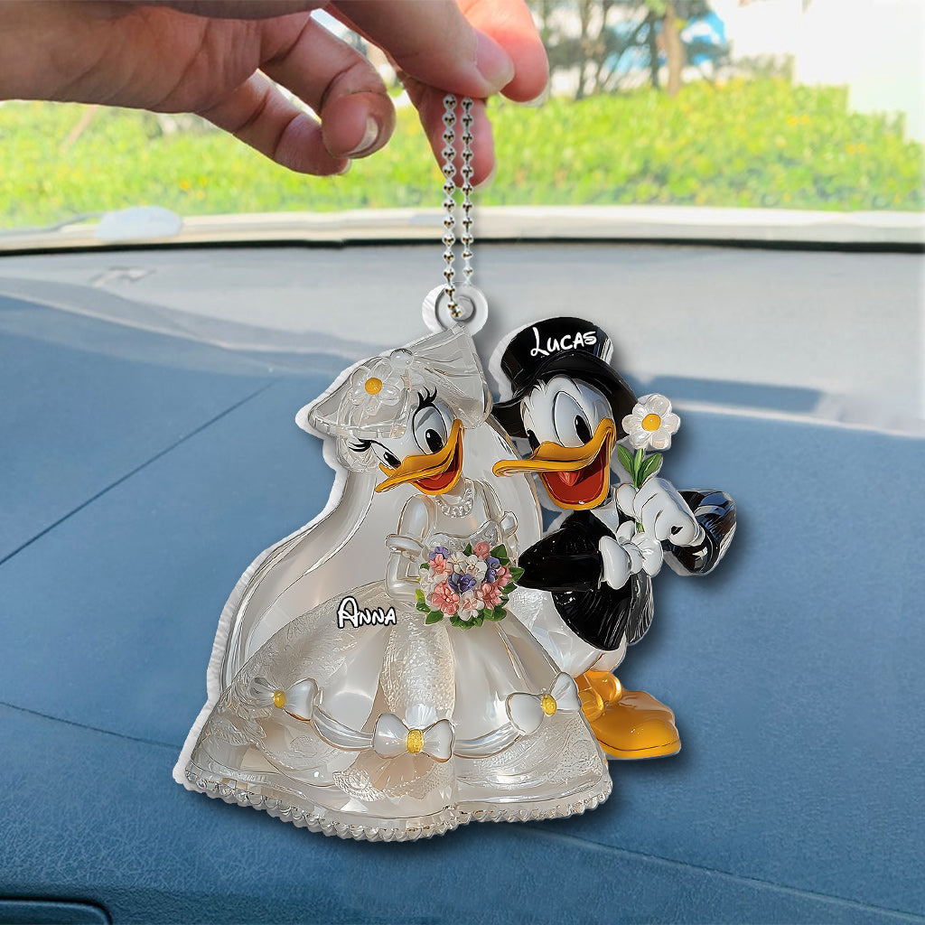 Cute Married Couple - Personalized Mouse Car Ornament