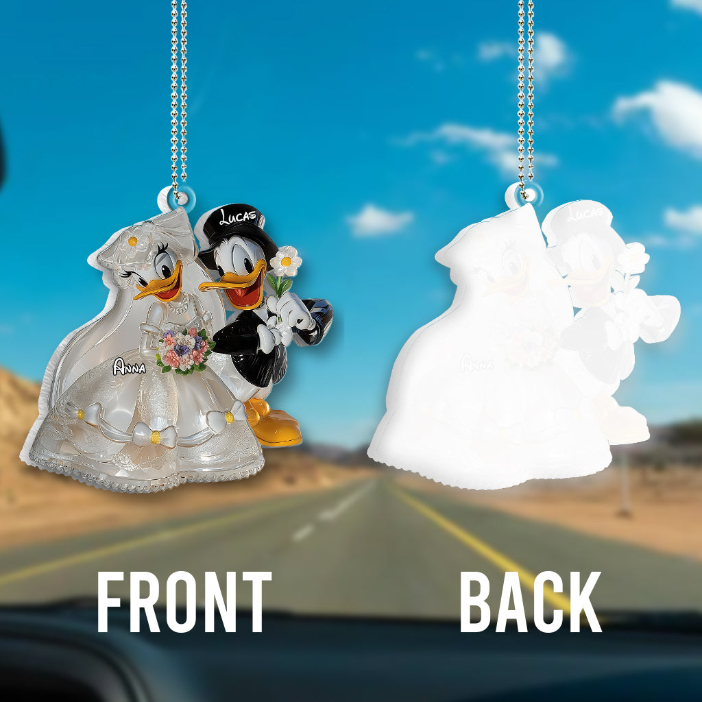 Cute Married Couple - Personalized Mouse Car Ornament