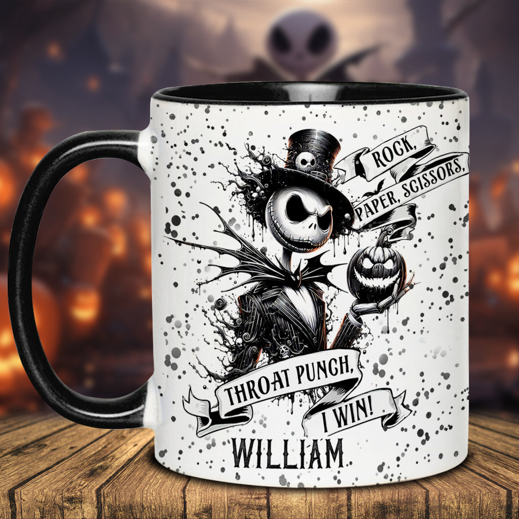 Throat Punch I Win - Personalized Nightmare Accent Mug