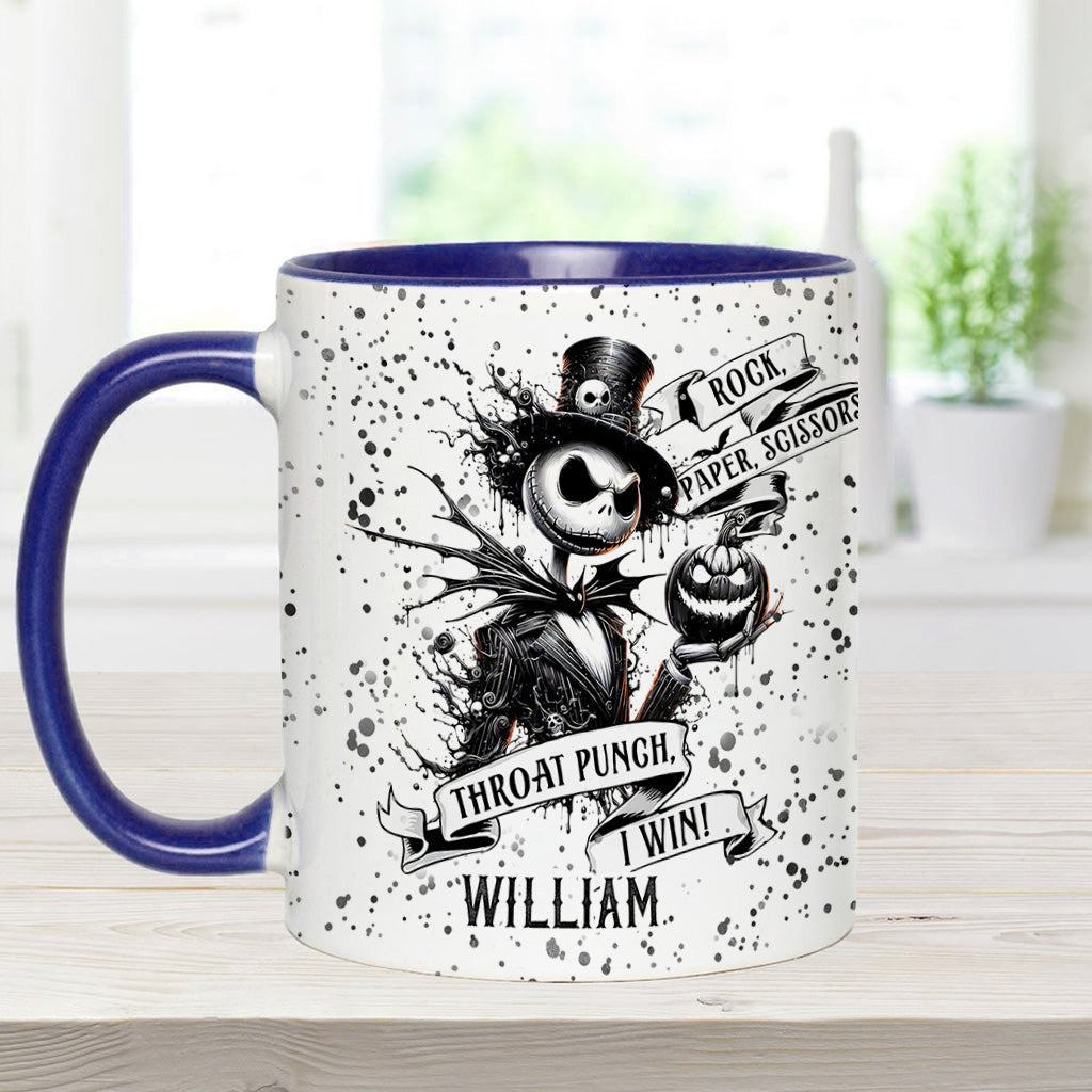 Throat Punch I Win - Personalized Nightmare Accent Mug