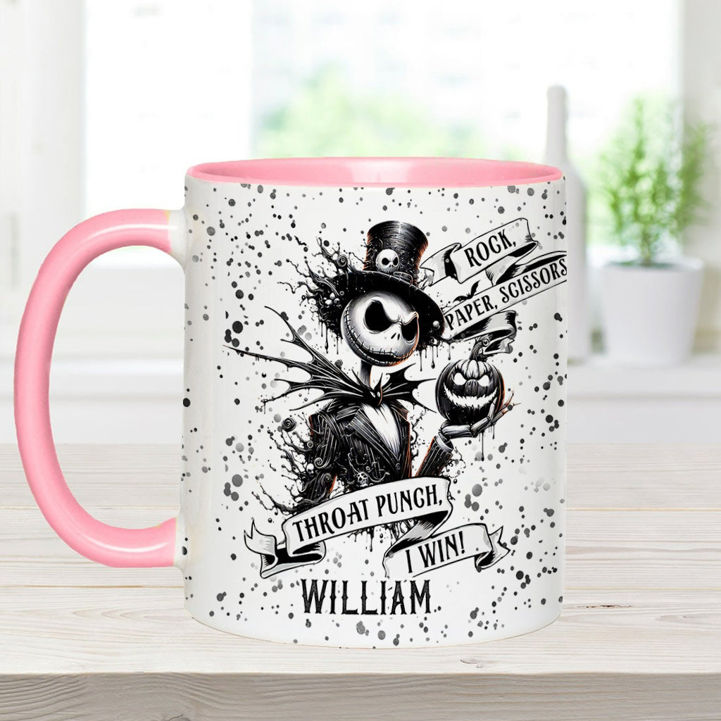 Throat Punch I Win - Personalized Nightmare Accent Mug