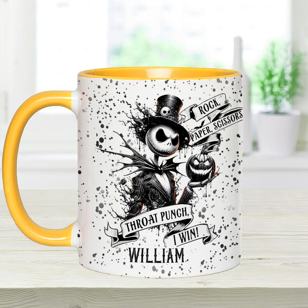 Throat Punch I Win - Personalized Nightmare Accent Mug