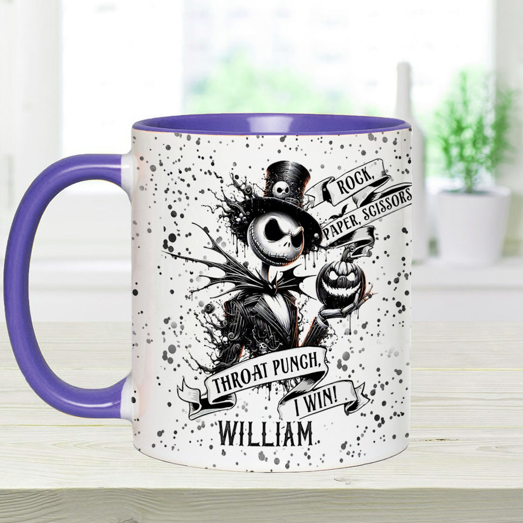 Throat Punch I Win - Personalized Nightmare Accent Mug