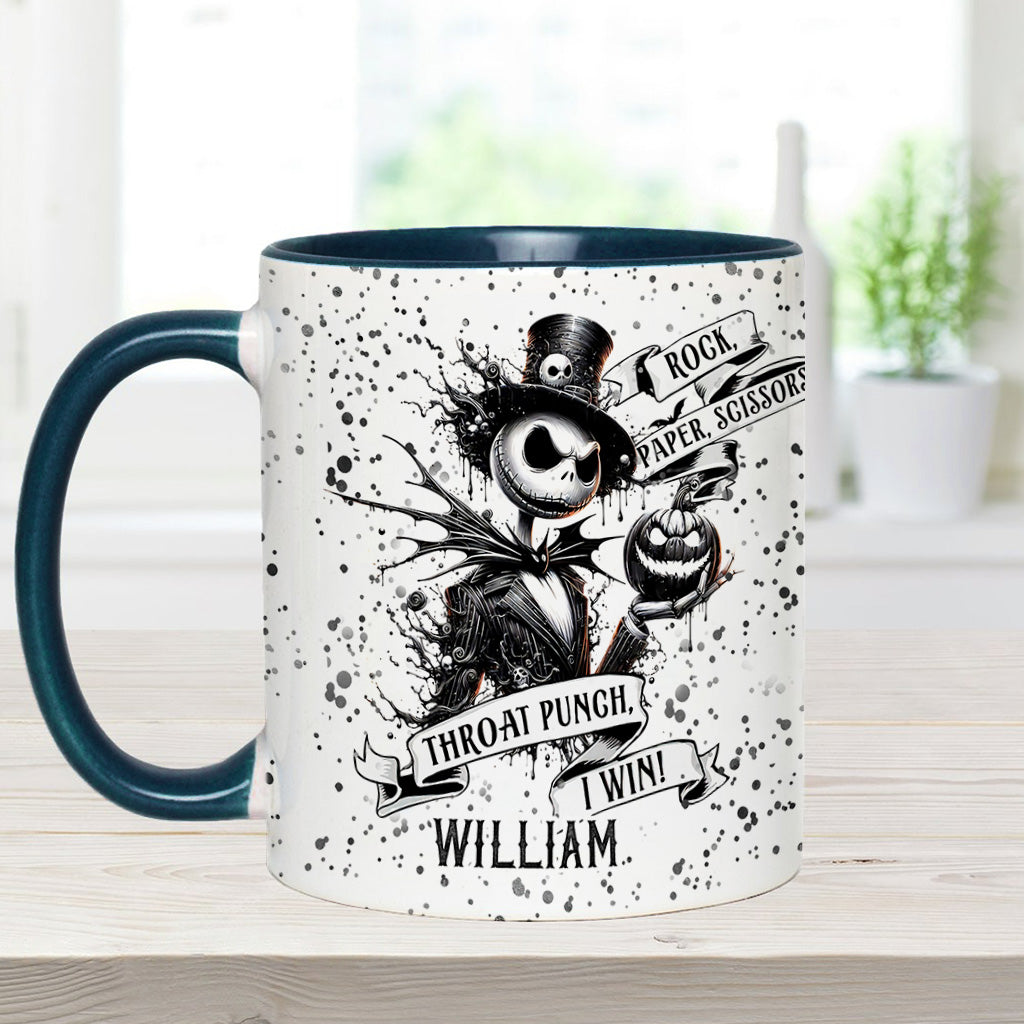 Throat Punch I Win - Personalized Nightmare Accent Mug