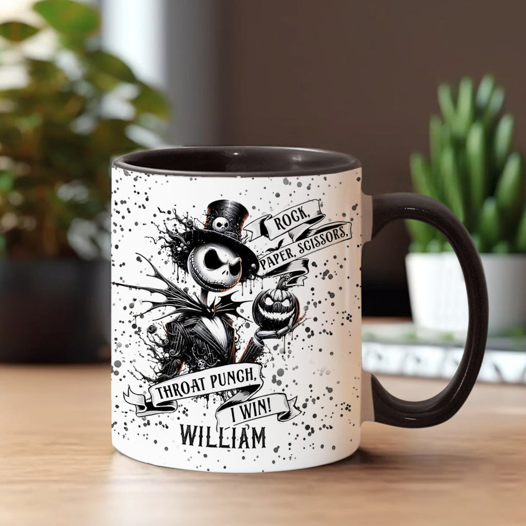 Throat Punch I Win - Personalized Nightmare Accent Mug